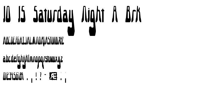 10.15 Saturday Night R BRK font